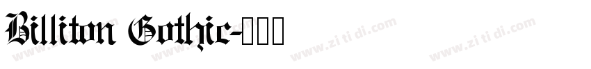 Billiton Gothic字体转换
